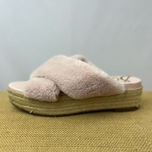 Sam Edelman Faux Fur Platform Sandals | Size 9
